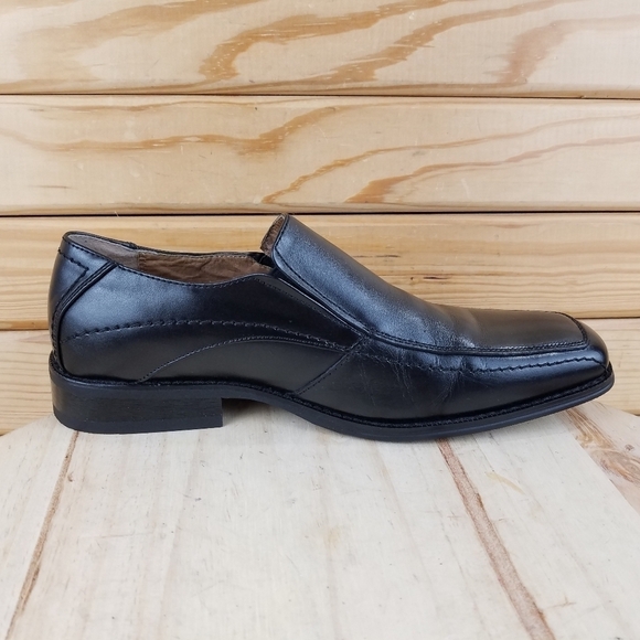 Joseph Abboud Men\'s 9 M Loafer Slip On Black Leather Dress Formal Shoes X173421 main image 6